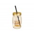 Vaso Vidrio Con Sorbete Y Tapa 0126868
