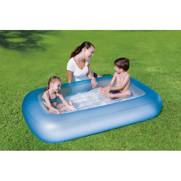 Pileta Inflable Rectangular 1 Aro Con Piso Inflable 165X104X25cm Bestway 51115