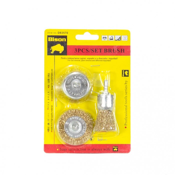 Cepillo Bronce x3 P/taladro