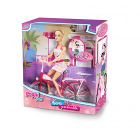 Muñeca Kiara Y Su Bicicleta Poppi Doll