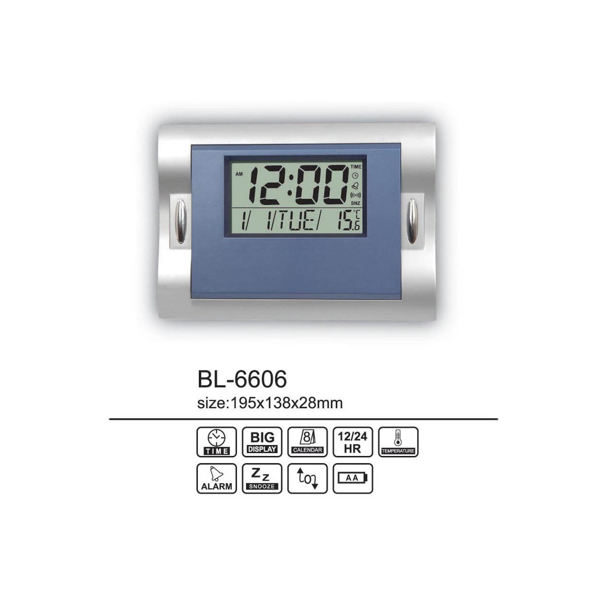 Reloj Digital Mesa Pared Alarma Calendario Temperatura + Obsequio