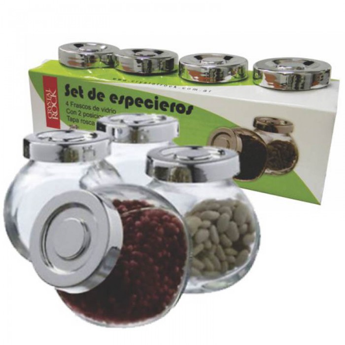 Especieros de vidrio Set x4