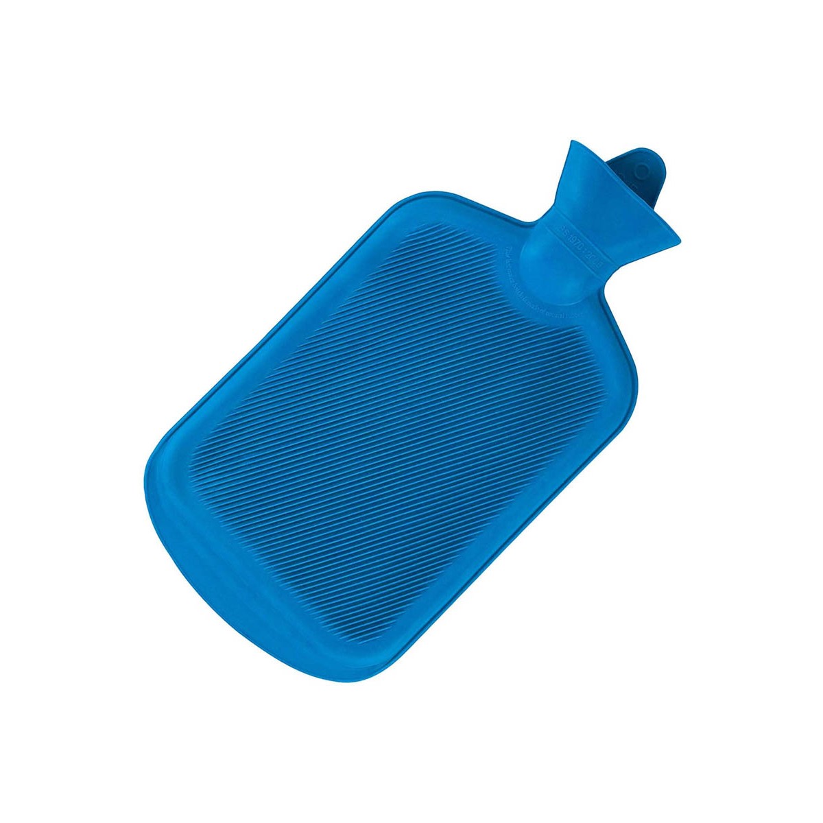 Botella de agua caliente con tapa de punto, bolsa de agua caliente  transparente de 2 litros- azul claro