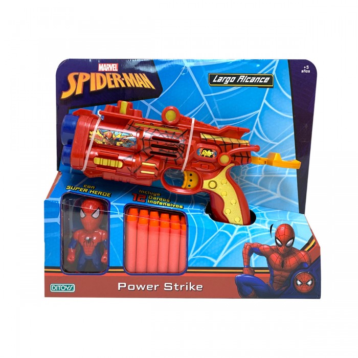 Pistola Power Strike Spiderman Ditoys