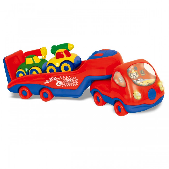 Camión Transportador + 2 Autos Mickey Sobre Ruedas Ditoys 2021