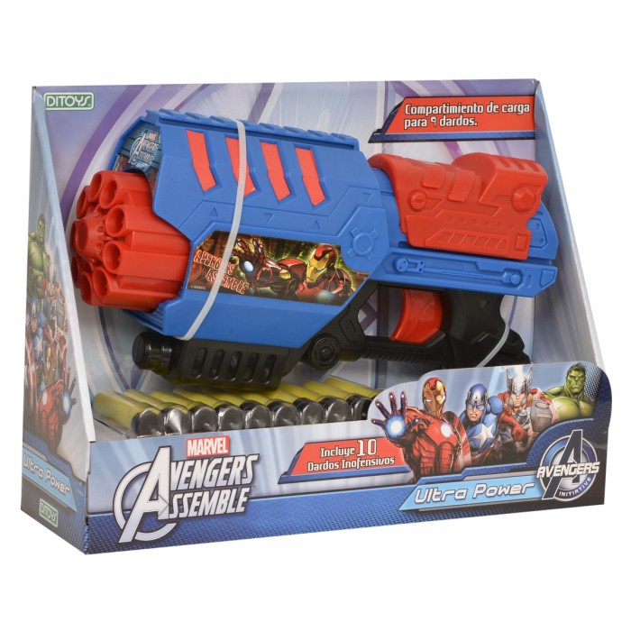 Pistola Lanza Dardo Ultra Power Avengers Ditoys 1773