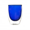 Vaso Doble Vidrio 350ML Blue 11Cm BZA1124-2