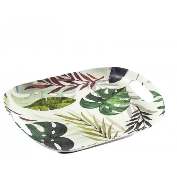 Bandeja Para Servir Diseño De Hojas 37x27cm