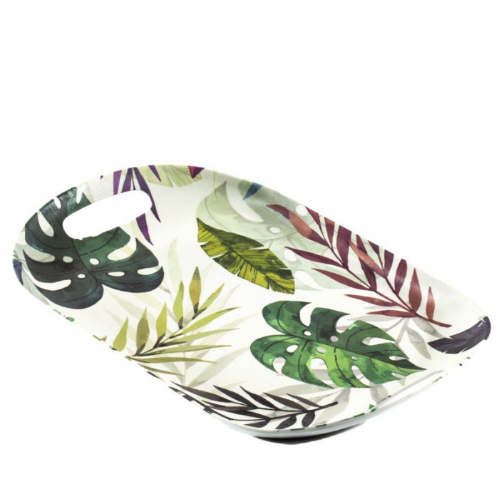 Bandeja Con Diseño De Hojas 37x27cm DM528-B
