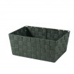 Canasta Apilable 38x28x16.5 cm Color Negro RAN9928-L Rayon Woven y Metal