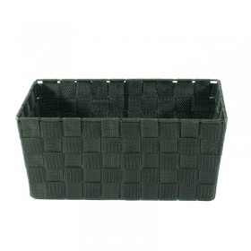 Canasta Apilable 38x28x16.5 cm Color Negro RAN9928-L Rayon Woven y Metal