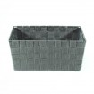 Canasta apilable 38x28x16.5 cm Color Gris RAN9926-L Rayon Woven y Metal