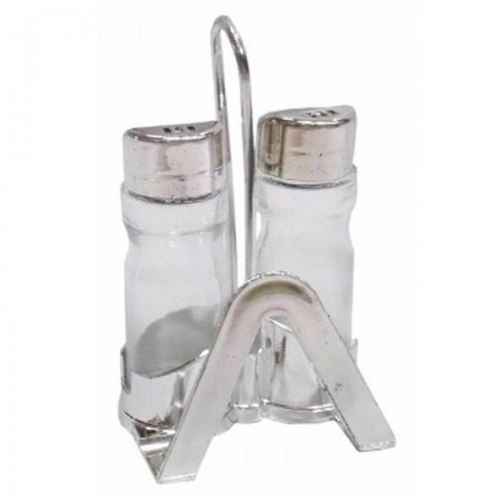 Set x 2 Salero Pimentero Vidrio Con Servilletero 57910427