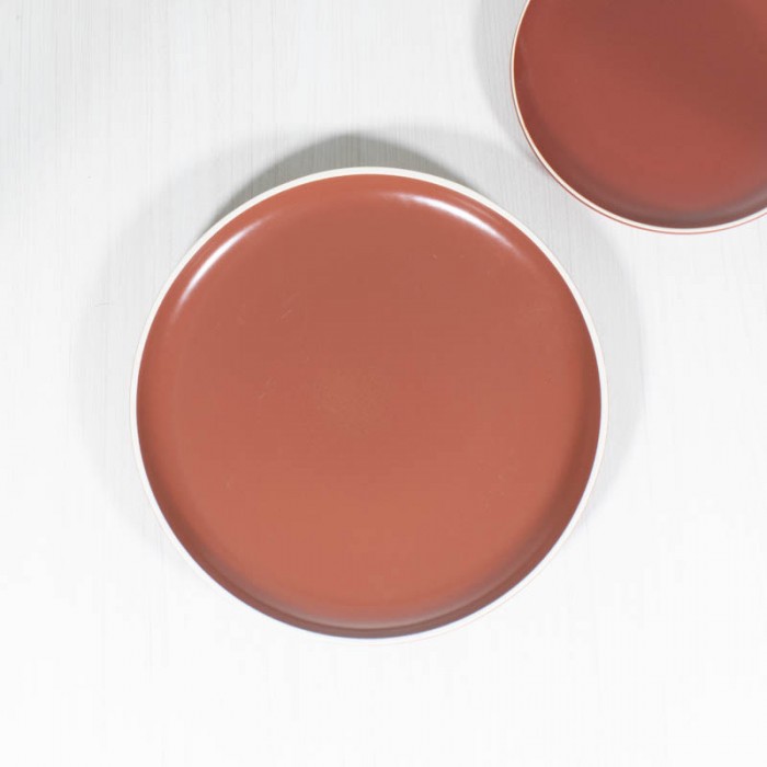 Plato Playo cerámica 27cm Rojo 748P