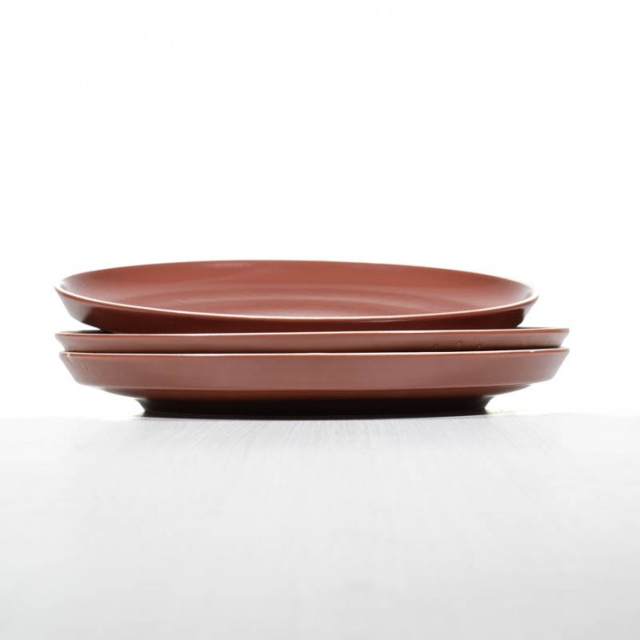 Plato Postre Cerámica 20cm Rojo 743