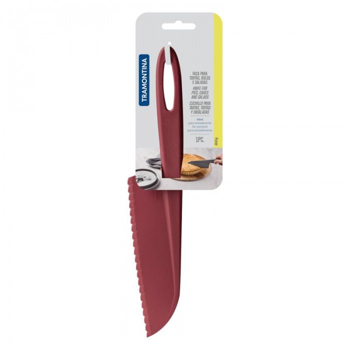 Cuchillo Para Torta Teflón Rojo Ability 25165/170
