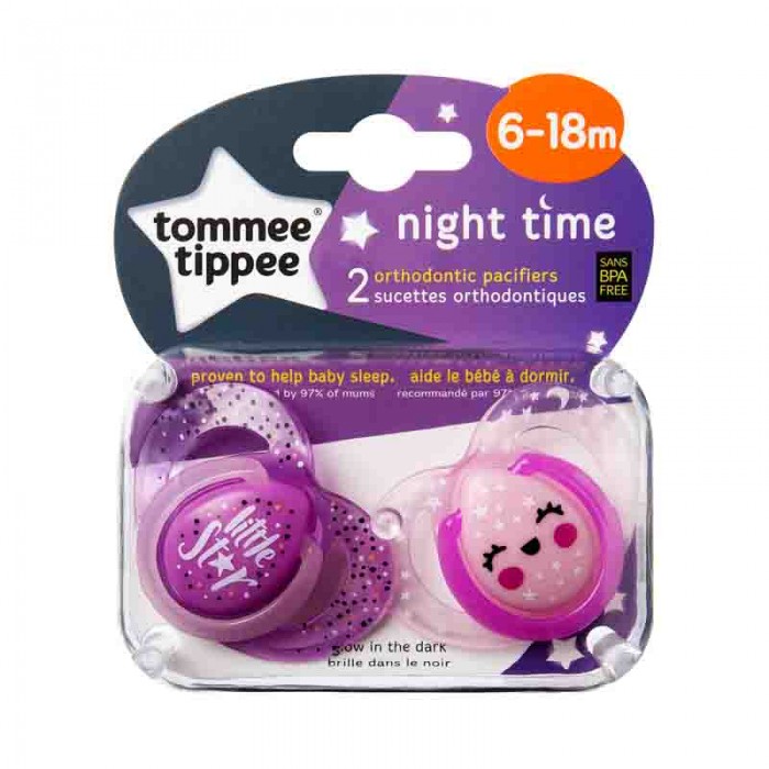 Chupete x 2 6-18M Night Time Ortodontico Tommee Tippee 53306740