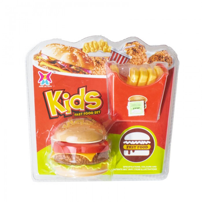 Set de Hamburguesa con Papas Fritas Blister