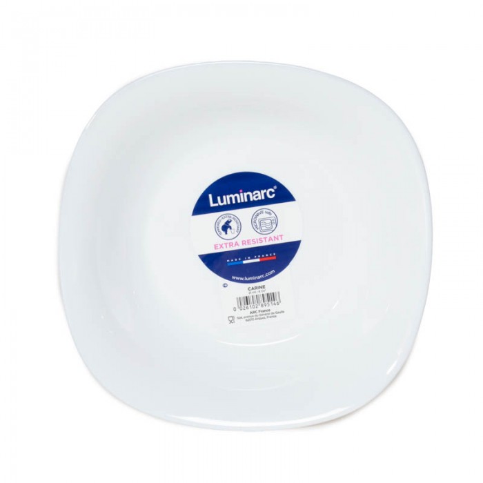 Plato Postre Carine Blanc 19 cm Vidrio Templado Luminarc