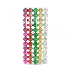 Navidad Bola x 12pcs 6cm Brillante Glitter Tubo