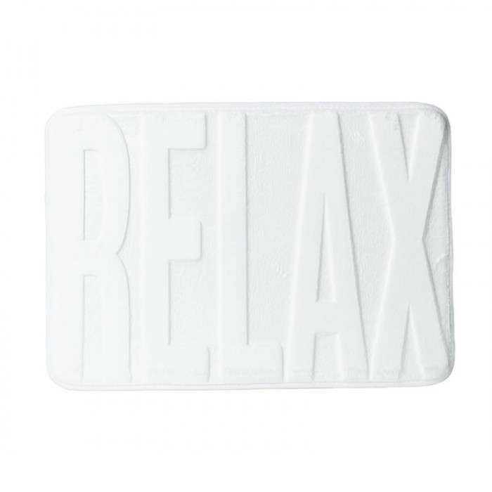 Alfombra Baño Microfibra Blanco Relax 43X61 cm