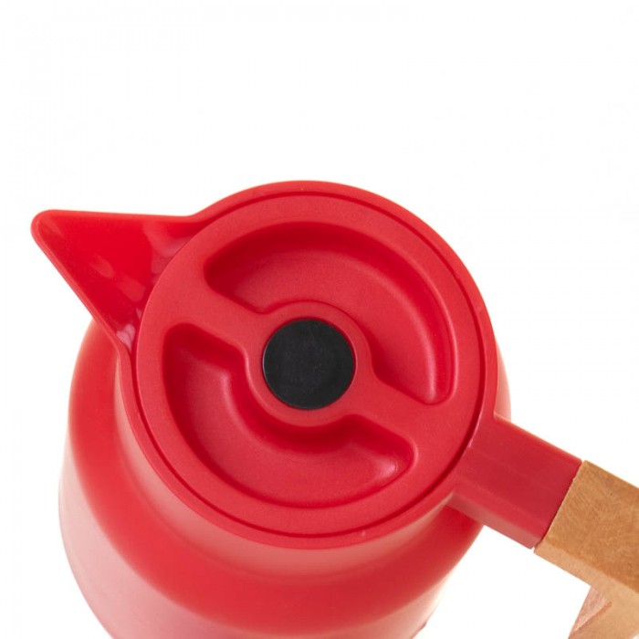 Jarra Térmica Con Asa Bambú Rojo 1 Litro