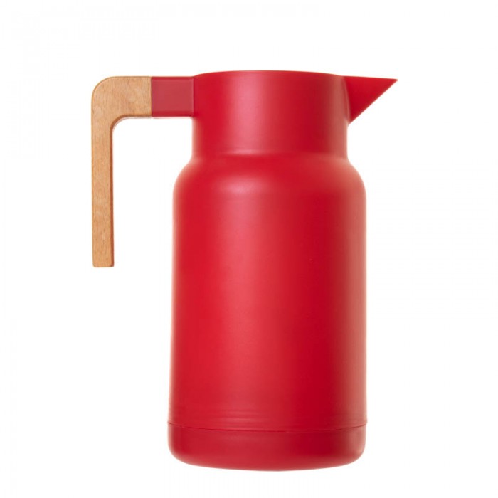 Jarra Térmica Con Asa Bambú Rojo 1 Litro