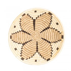 Plato Pared Fibra Natural 50cm Combinado Negro y Nude