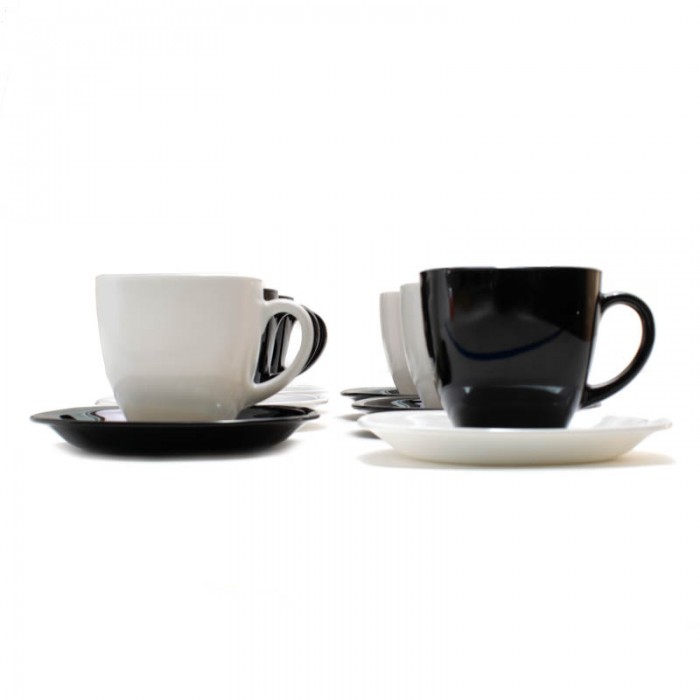 Set De Té x 6 Tazas y Plato Carine Luminarc Vidrio Templado 220cc