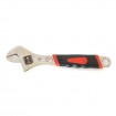 Llave Ajustable 10" Mango Goma Negro y Rojo