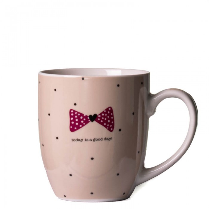 Jarro Mug Porcelana Frase Rosa 360cc