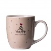 Jarro Mug Porcelana Frase Rosa 360cc