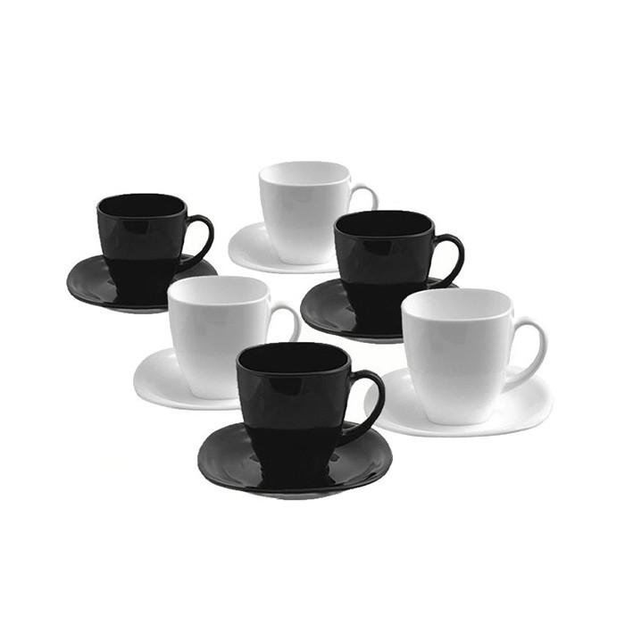 Set De Té x 6 Tazas y Plato Carine Luminarc Vidrio Templado 220cc