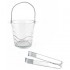 Balde Hielo vidrio 12x13 cm Con Pinza Acrilica