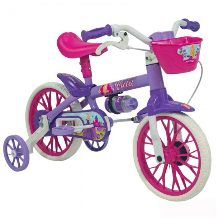 Bicicleta R12 Rueda Maciza Con Cantimplora