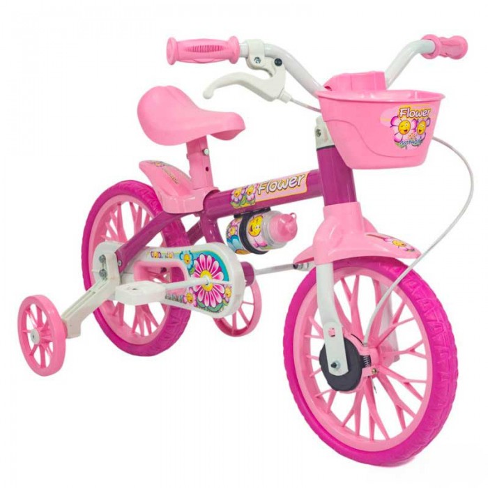 Bicicleta R12 Rueda Maciza Con Cantimplora