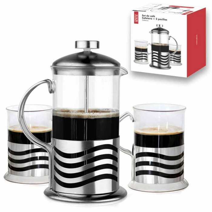 Juego De Cafetera 350ml + 2 Jarros 200ml 57911334