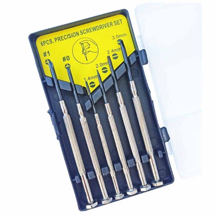 Destornillador Relojero x 6 Piezas Caja