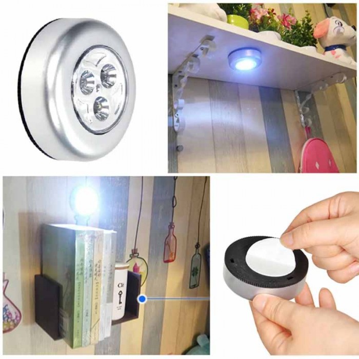 Lampara Led Pila Toque Armario Adhesiva