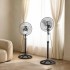 Ventilador Pie Bajo 10" 2 En 1 Paleta Metal