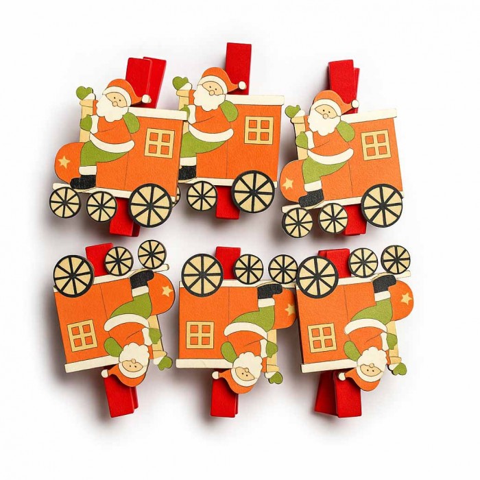 Navidad Broches X6 Bolsa 4 Modelos