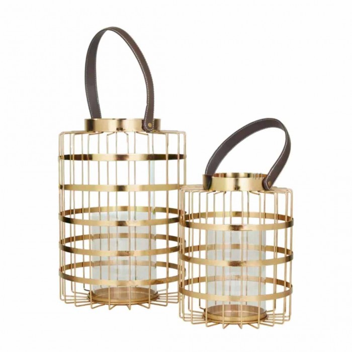 Fanal Large Tubo Metal Vidrio 35cm