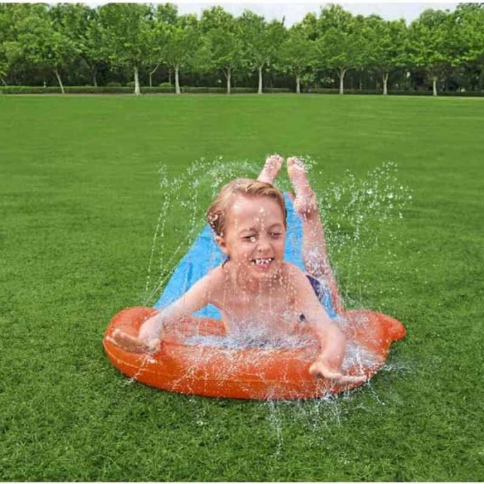 Alfombra Pista Deslizable Simple Con Rampa Inflable 488x70cm
