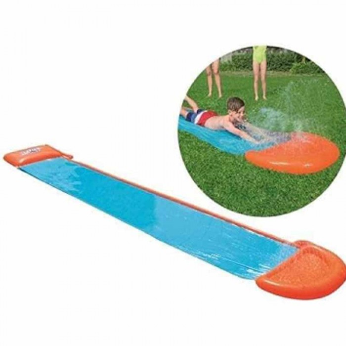 Alfombra Pista Deslizable Simple Con Rampa Inflable 488x70cm