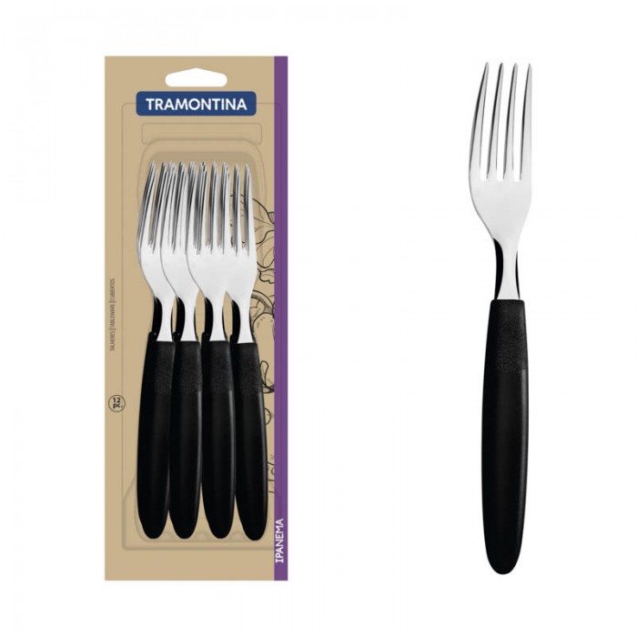 Tenedor Ipanema x 12 Piezas Negro Tramontina