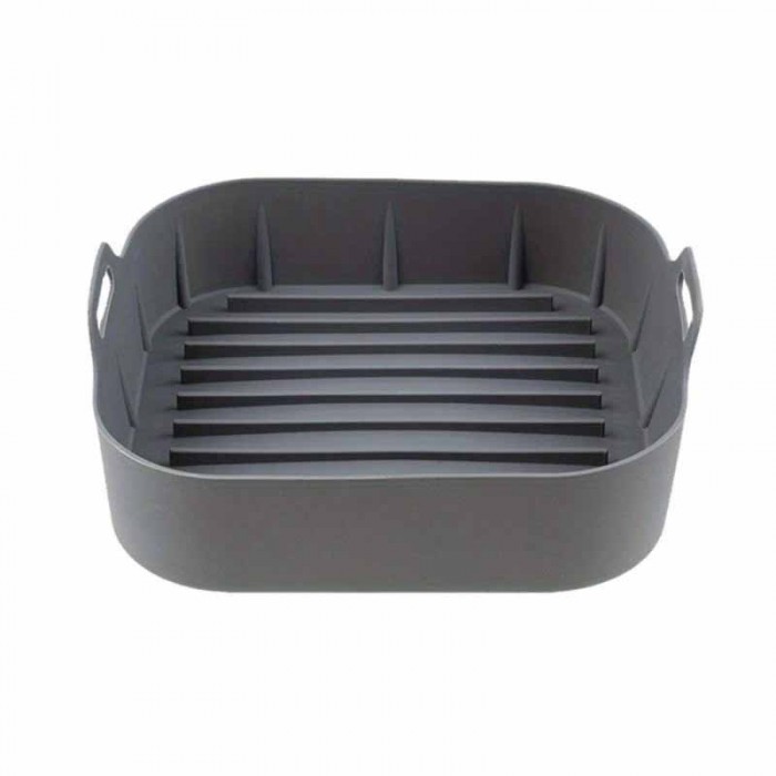 Molde Cuadrado Silicona Air Fryer Con Asa 17x17cm