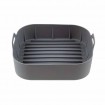 Molde Cuadrado Silicona Air Fryer Con Asa 17x17cm