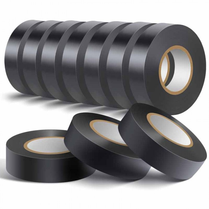 Cinta Aisladora X10 Unid Pvc 19mm X 10 Mts Negra