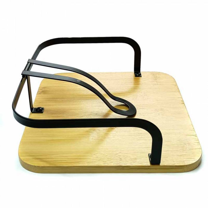 Servilletero Metal Base Bambu 20x20x7