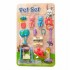 Set De Mascotas X13pcs 35x23cm
